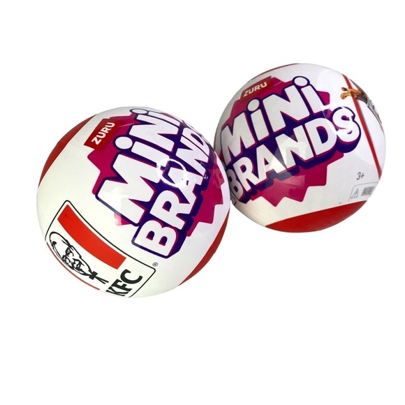 Mini Brands NEW Zuru 5‎ Surprise KFC Mystery Capsule Mini Balls Lot of 2 SEALED - Picture 1 of 5